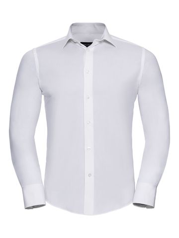 Chemise stretch ajustée à manches longues - 