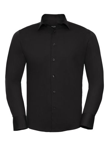 Chemise stretch ajustée à manches longues - 