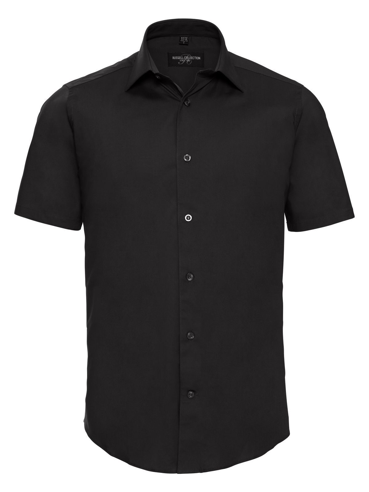 Chemise extensible à manches courtes - 36 - Noir