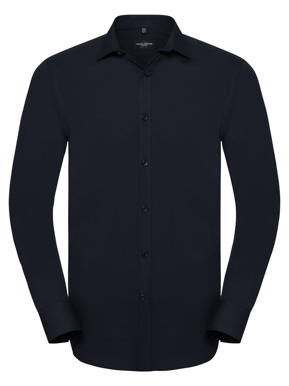 Chemise à manches longues extensible ultime pour homme - Bleu marine vif/Bleu Oxford/Blanc