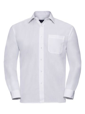 Chemise en popeline à manches longues pour homme - 