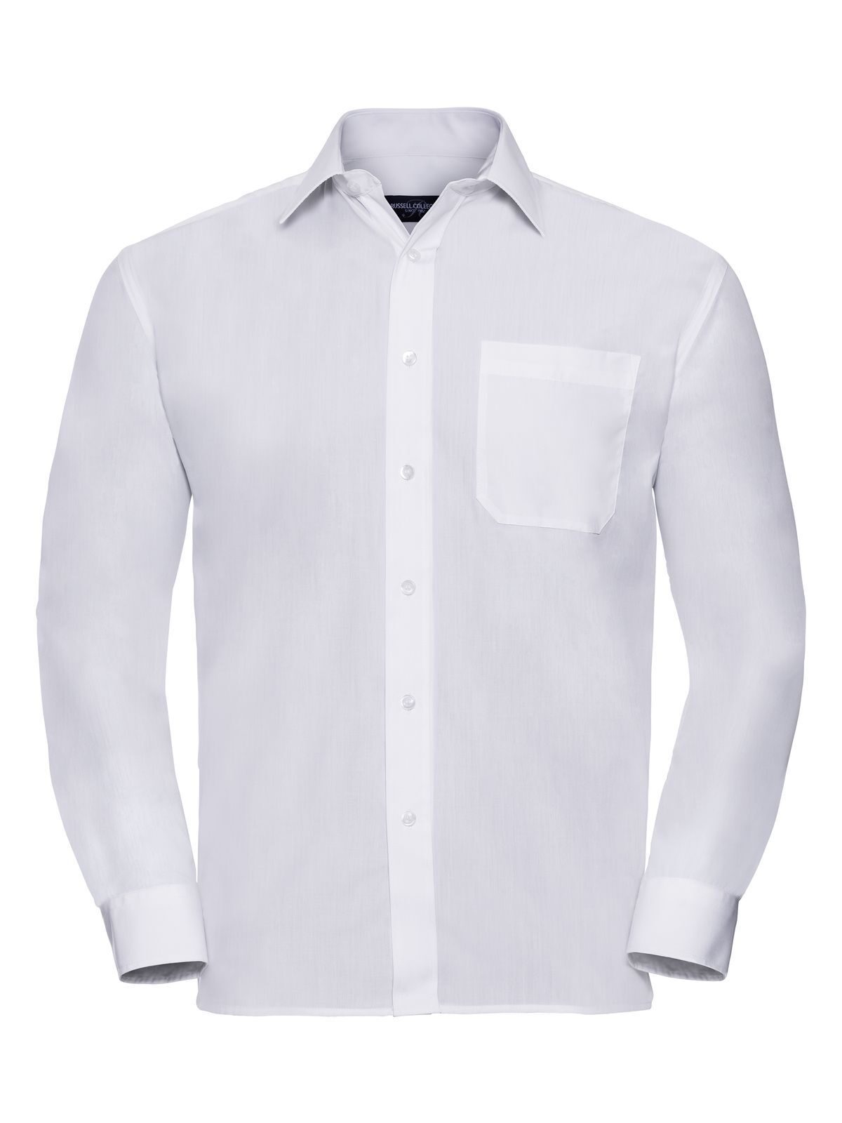 Chemise en popeline à manches longues pour homme - 30 - Blanc