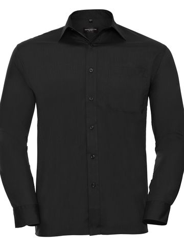 Chemise en popeline à manches longues pour homme - 
