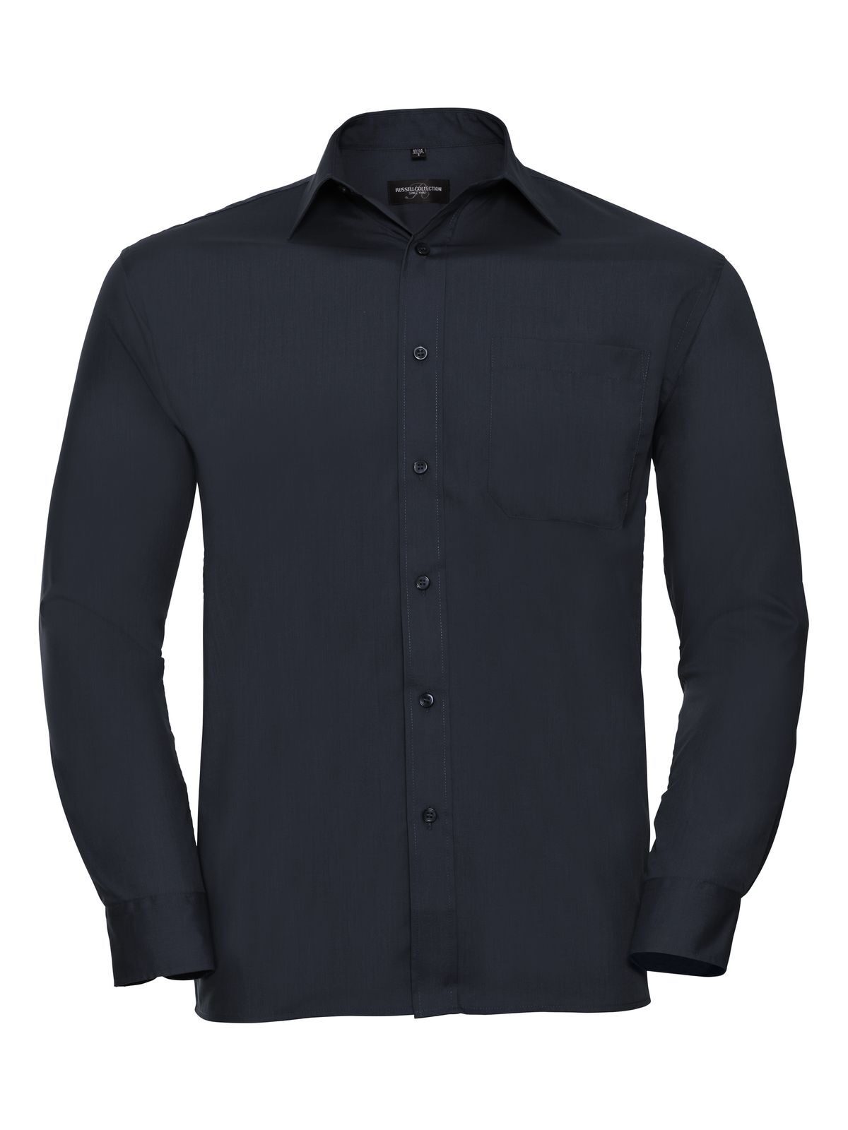 Chemise en popeline à manches longues pour homme - Marine française