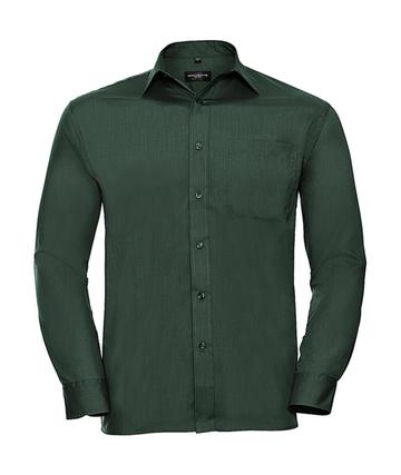 Chemise en popeline à manches longues pour homme - 