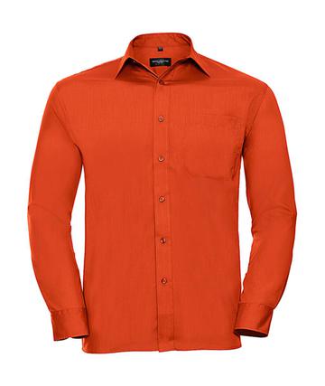 Chemise en popeline à manches longues pour homme - 