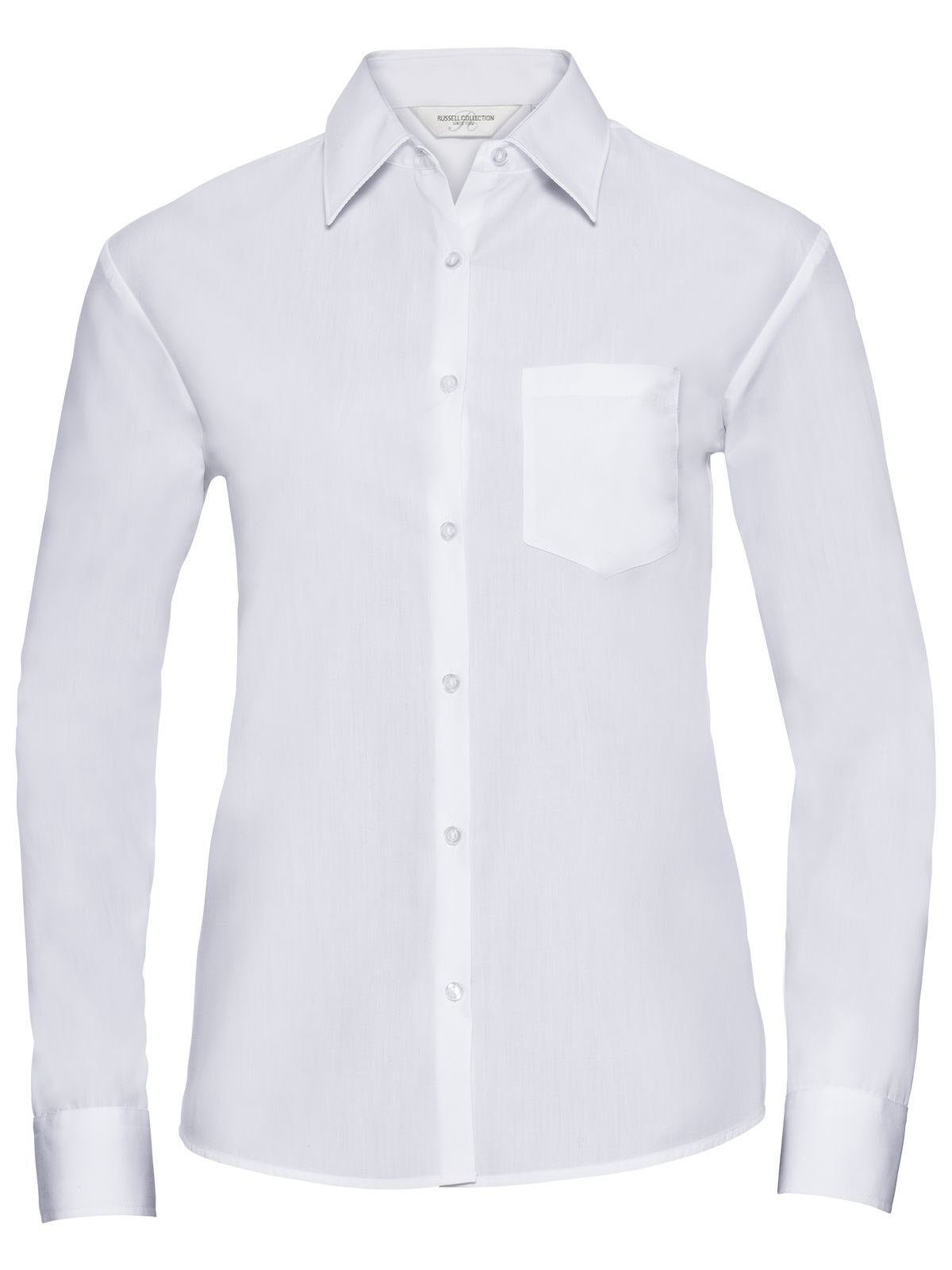 Chemise en popeline à manches longues pour femme - 30 - Blanc