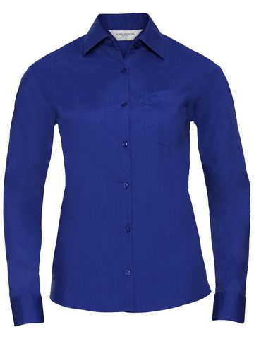 Chemise en popeline à manches longues pour femme - 