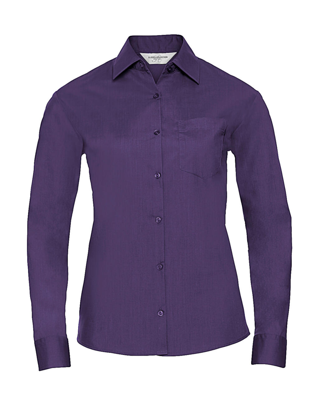 Chemise en popeline à manches longues pour femme - Violet