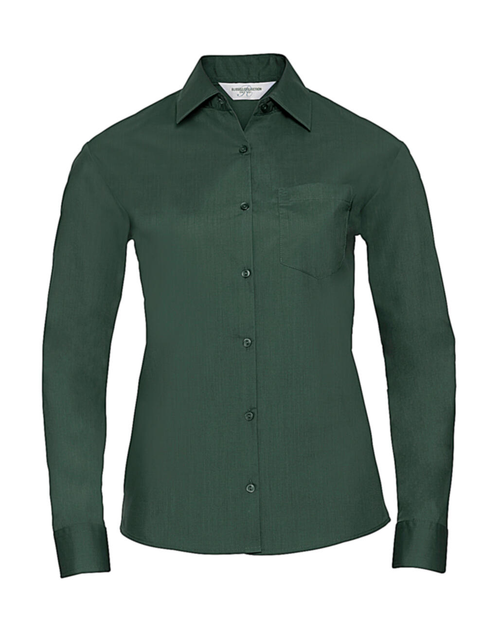 Chemise en popeline à manches longues pour femme - 38 - Vert bouteille