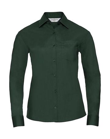 Chemise en popeline à manches longues pour femme - 