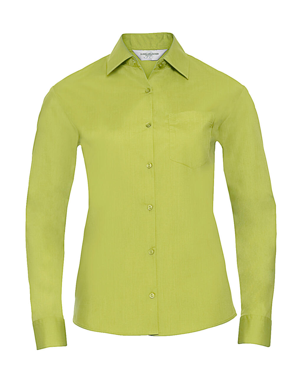 Chemise en popeline à manches longues pour femme - Citron vert