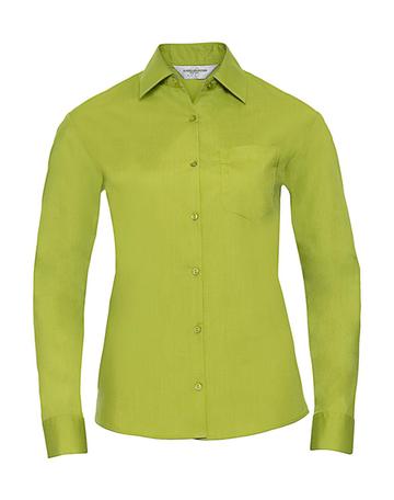 Chemise en popeline à manches longues pour femme - 