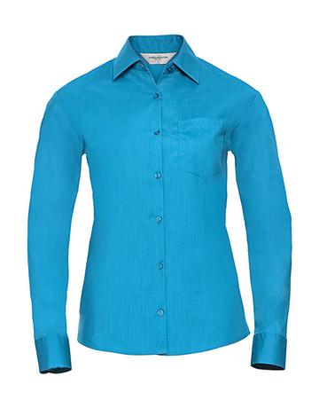 Chemise en popeline à manches longues pour femme - 