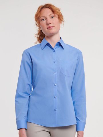Chemise en popeline à manches longues pour femme