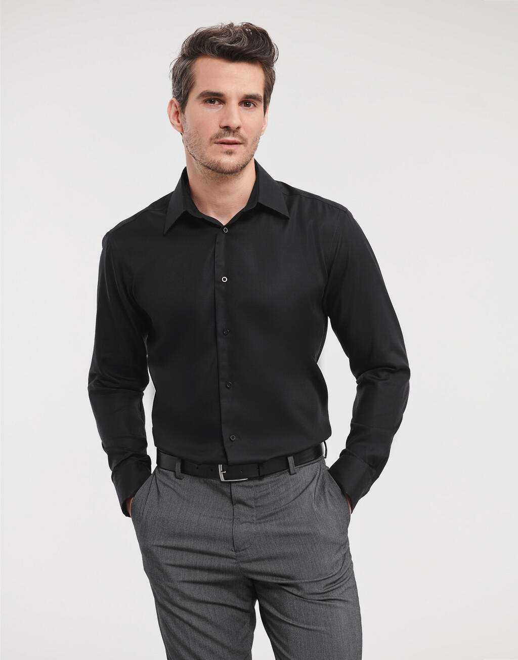 Chemise à manches longues sur mesure, infroissable