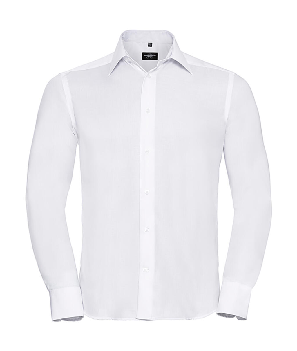 Chemise à manches longues sur mesure, infroissable - 30 - Blanc