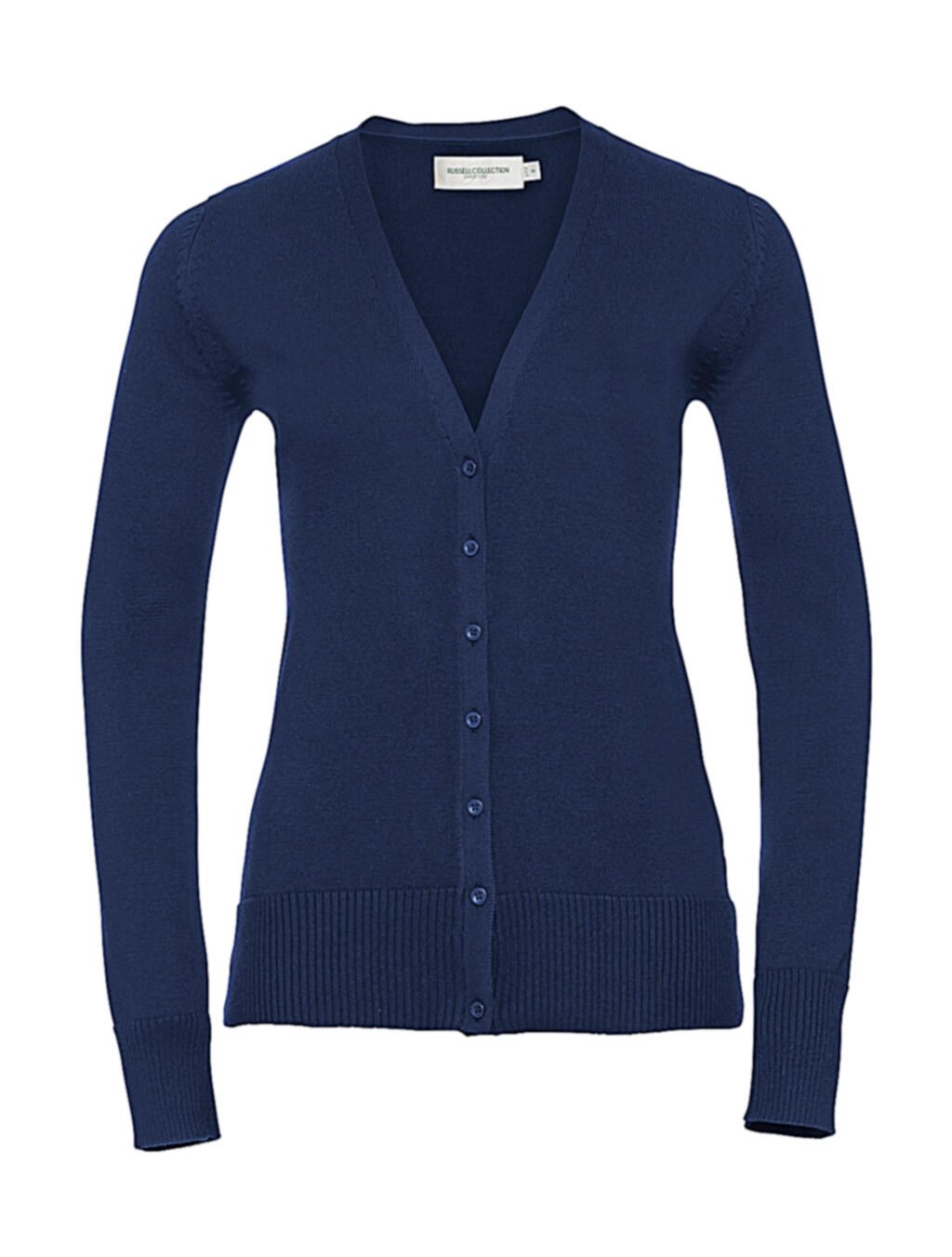 Gilet en maille à col V pour femme - D2 - Denim chiné
