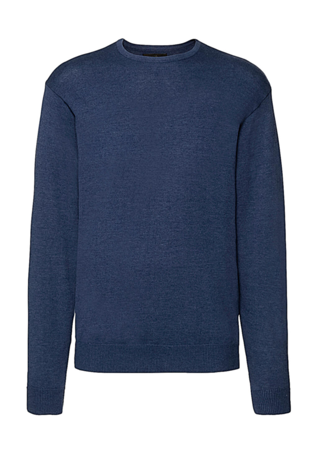 Pull en maille à col rond pour homme - Denim chiné
