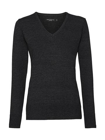 Pull en maille à col V pour femme - 