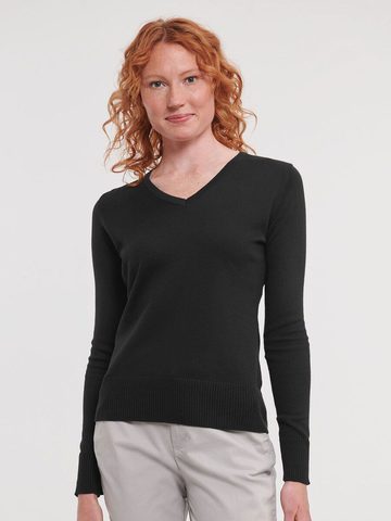 Pull en maille à col V pour femme