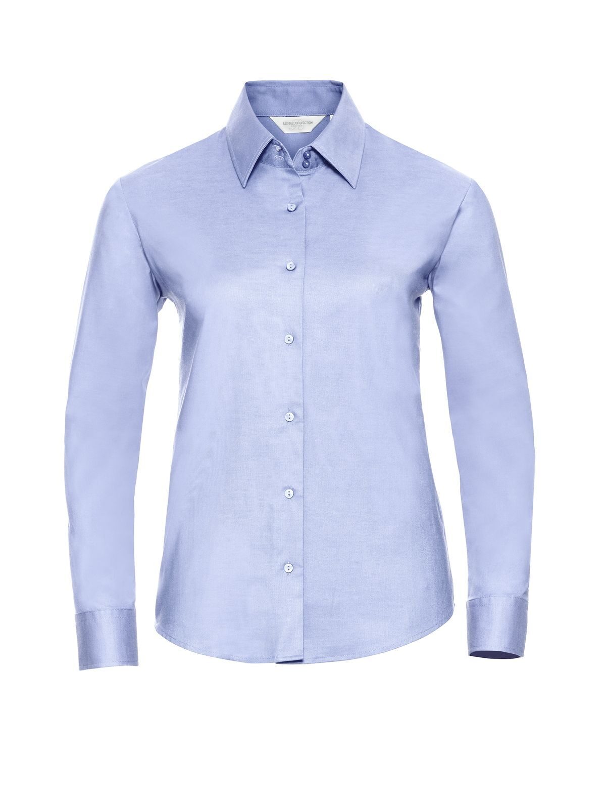 Chemise Oxford à manches longues pour femme - OD - Bleu Oxford