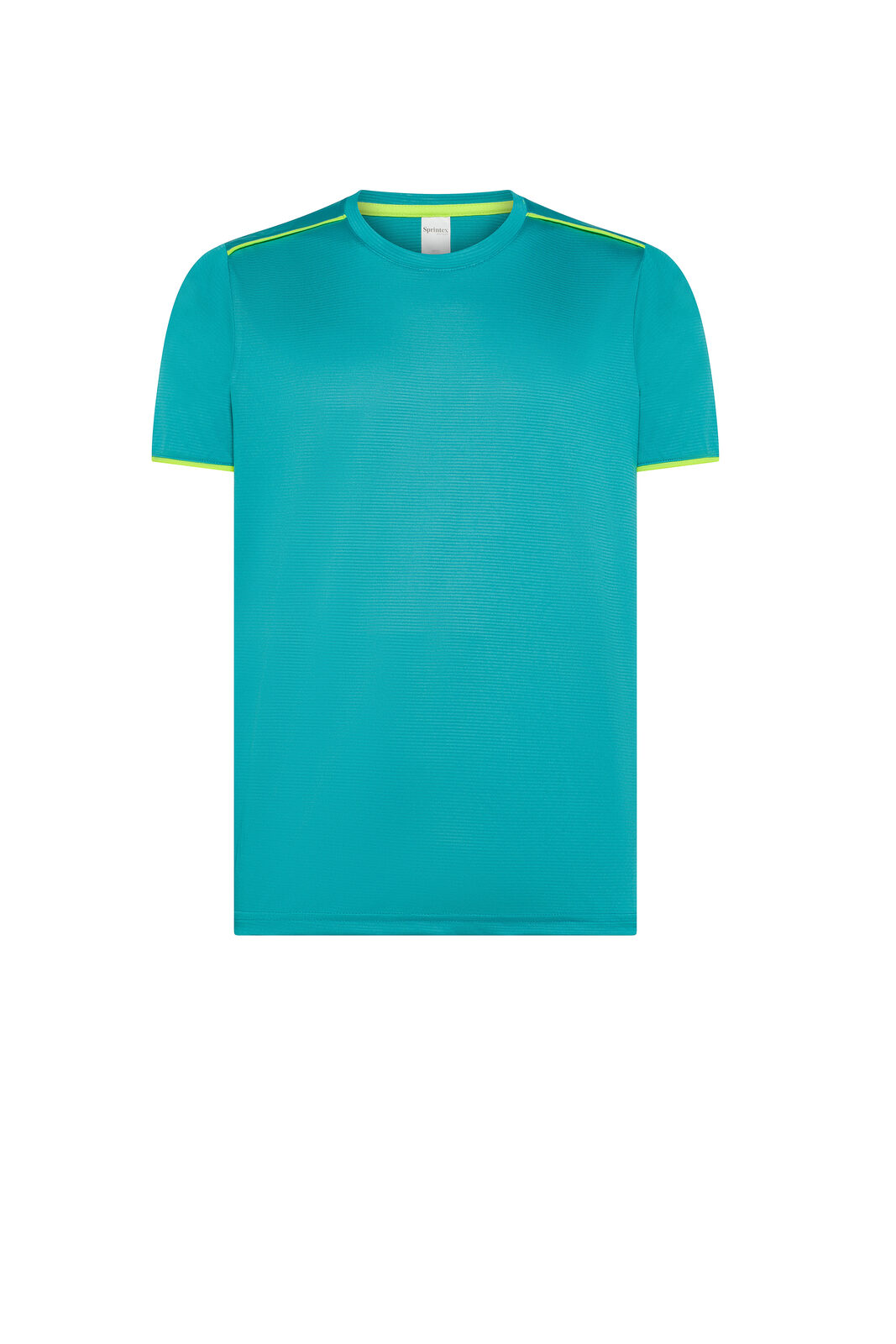 T-shirt de performance bicolore - Vert jade jaune fluo