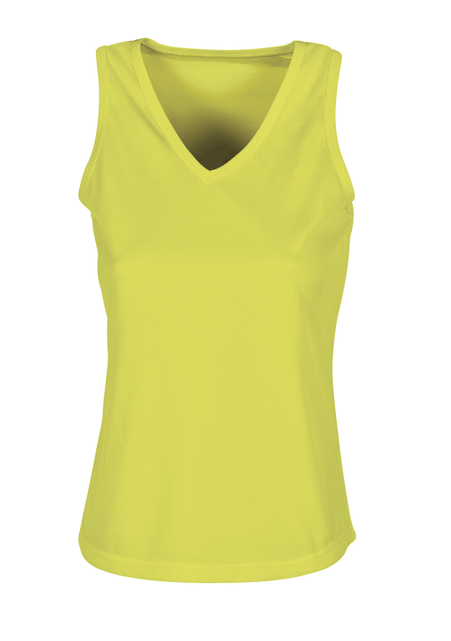 Débardeur de sport à col en V pour femme Firstop - YE - Jaune fluorescent