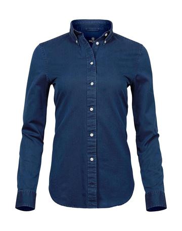 Chemise décontractée en sergé pour femme - 