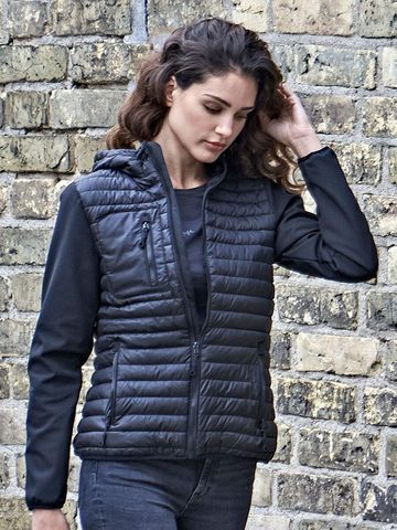 Veste croisée à capuche pour femme