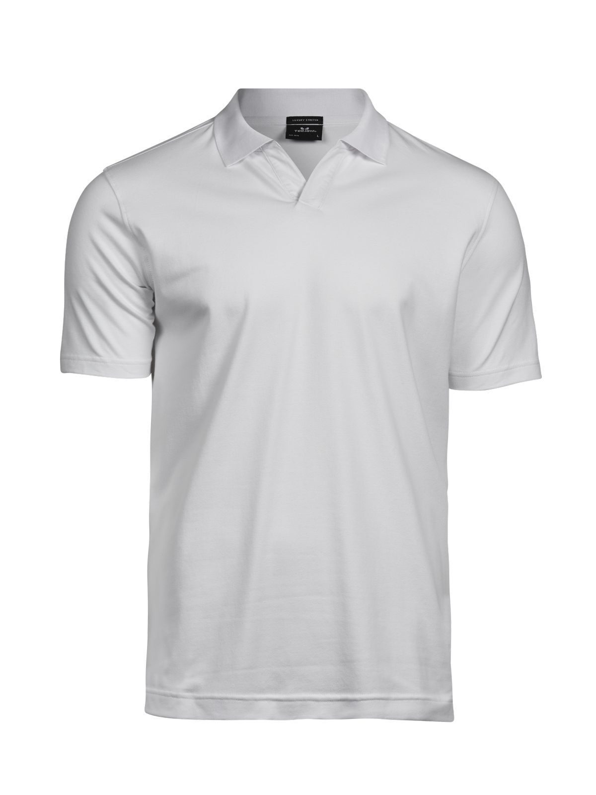 Polo extensible de luxe à col en V - 001 - Blanc