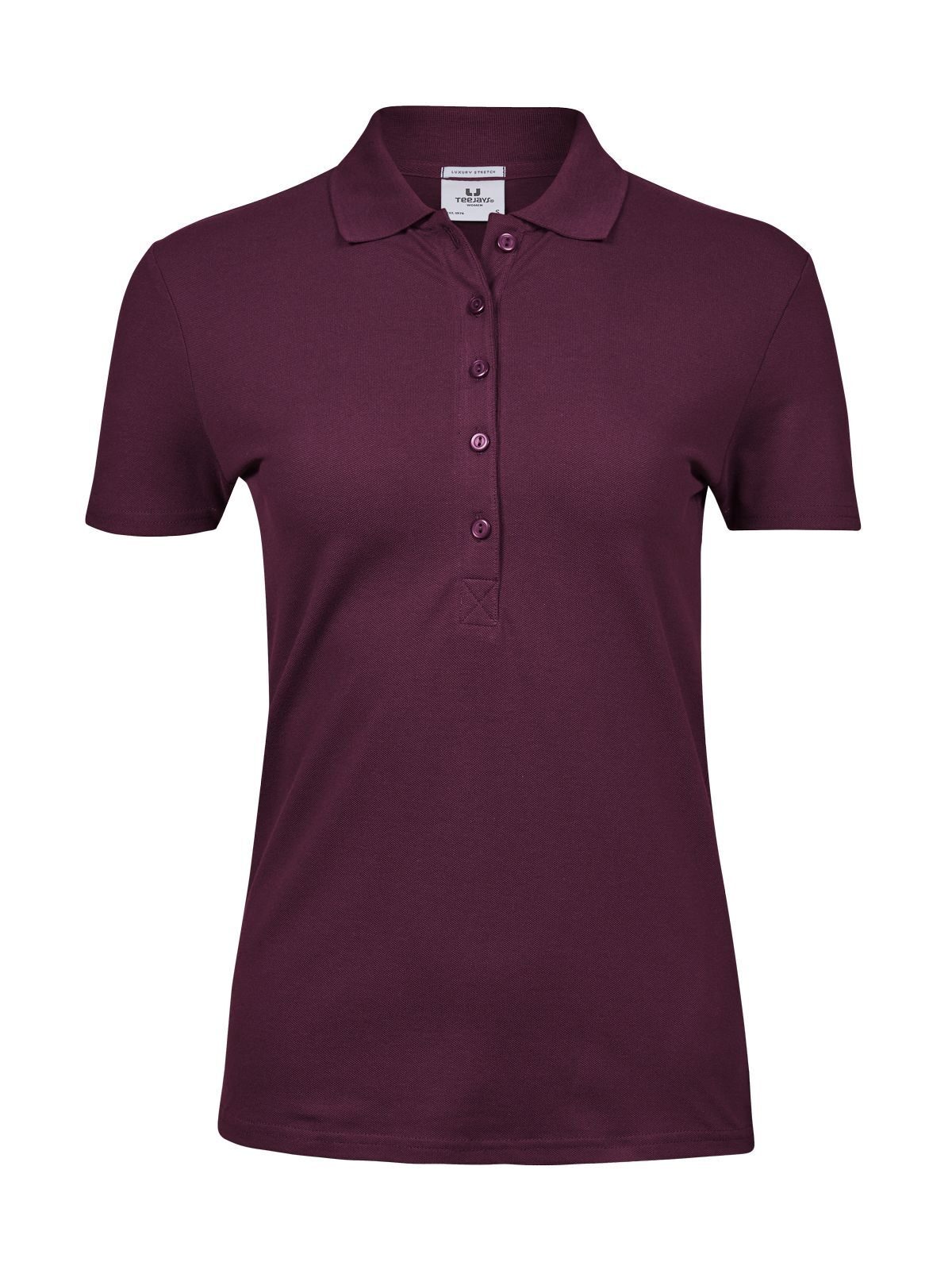 Polo stretch de luxe pour femmes - Vin