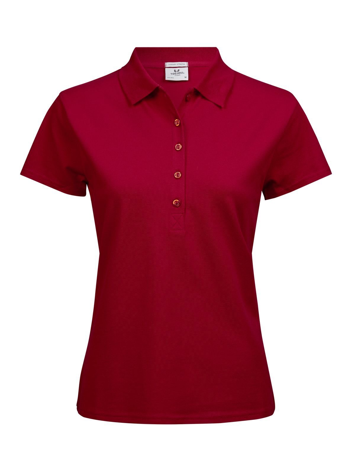 Polo stretch de luxe pour femmes - 004 - Rouge