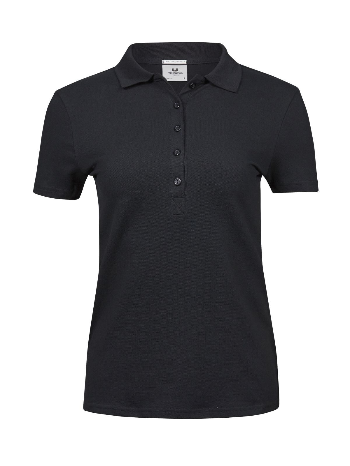 Polo stretch de luxe pour femmes - 002 - Noir