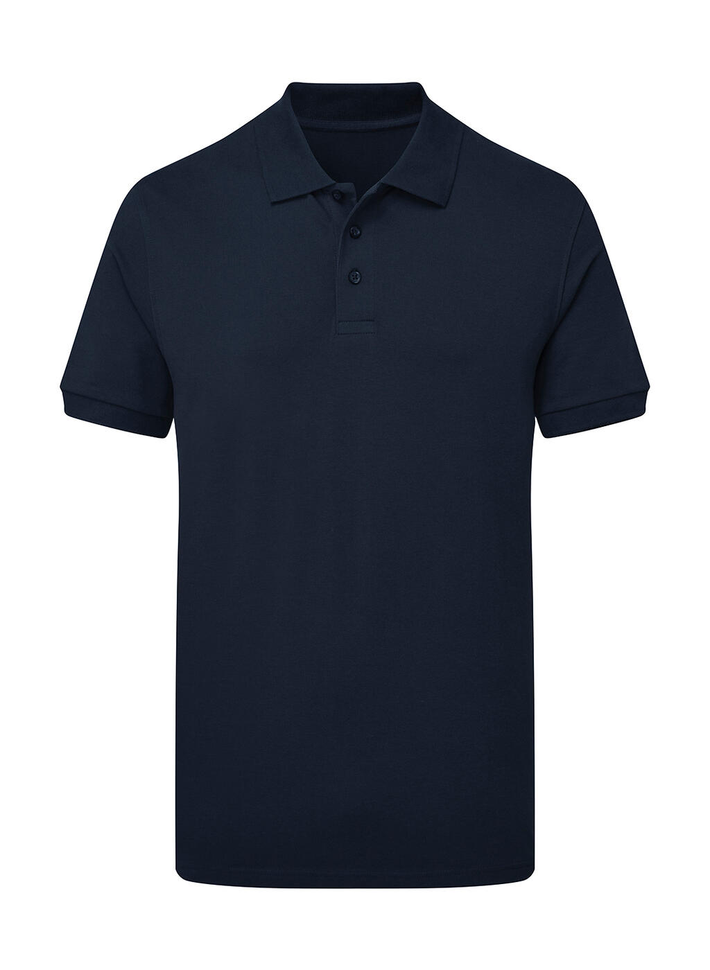 Polo stretch sans étiquette Signature - Bleu marine foncé