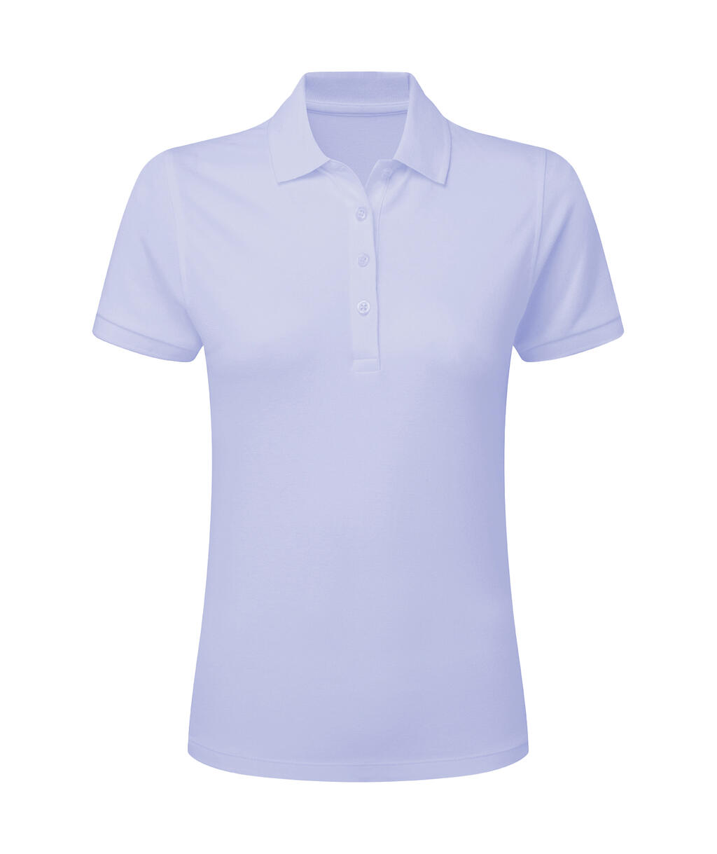 Polo stretch sans étiquette pour femme - 318 - Eau bleue