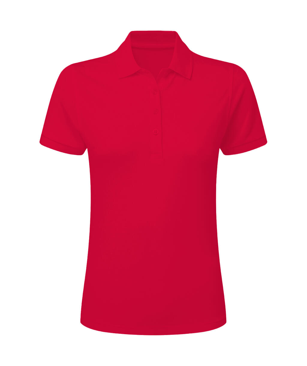 Polo stretch sans étiquette pour femme - 400 - Rouge