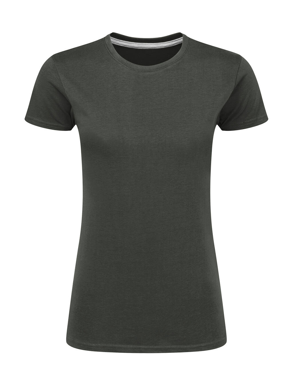 T-shirt femme imprimé parfait sans étiquette - Gris foncé