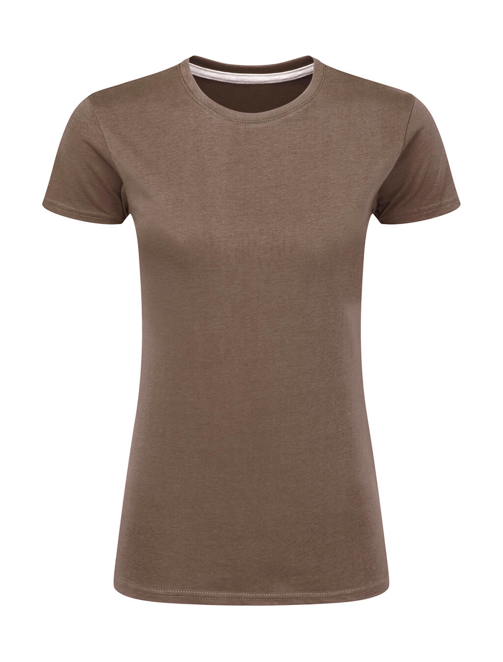 T-shirt femme imprimé parfait sans étiquette - 709 - TAUPE FONCÉ