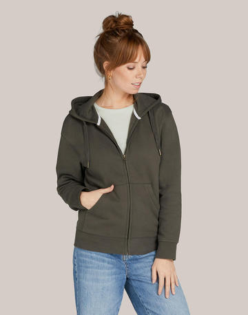 Sweat à capuche zippé sans étiquette signature