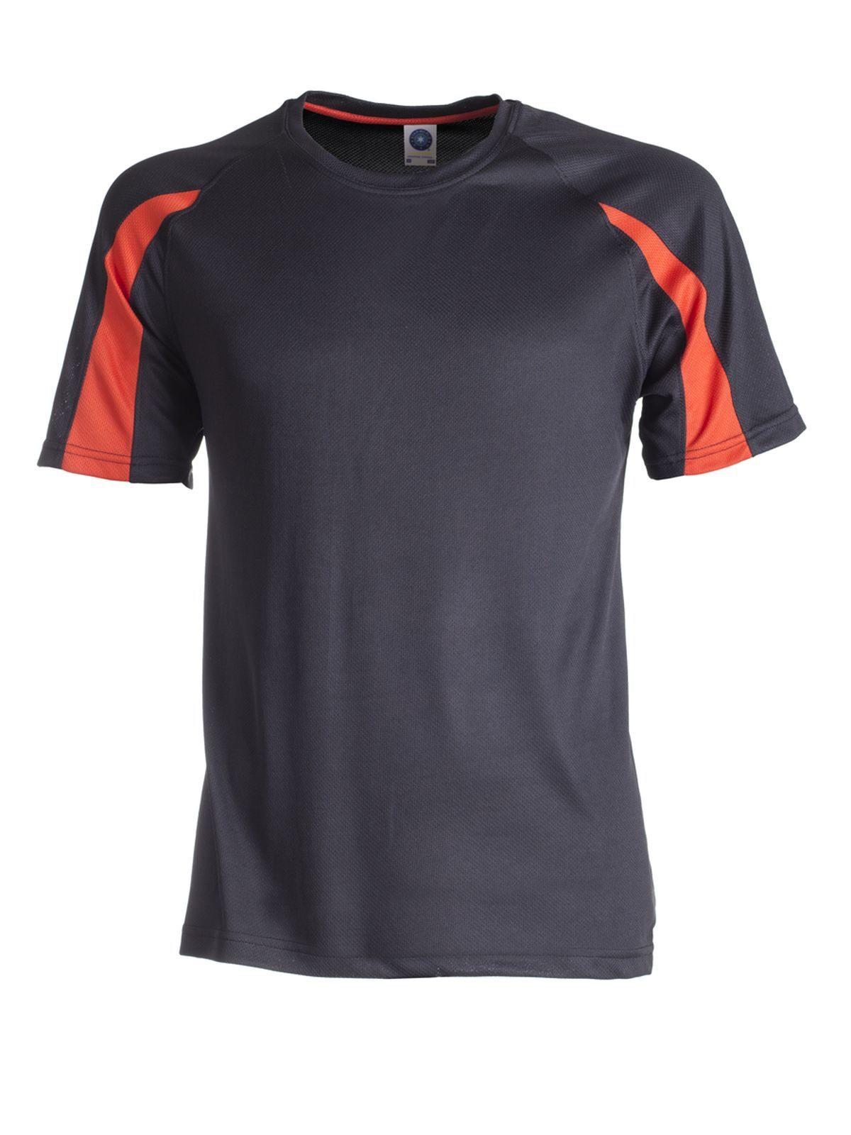 T-shirt de performance unisexe Ultra Tech - Noir/Rouge Fiesta