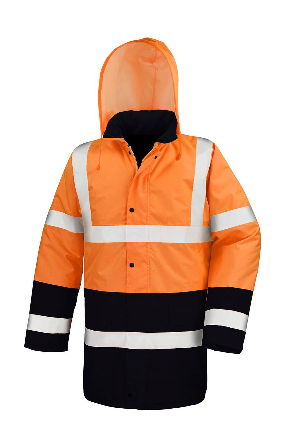 Manteau de sécurité bicolore pour autoroute - 478 - ORANGE-NOIR FLUORESCENT