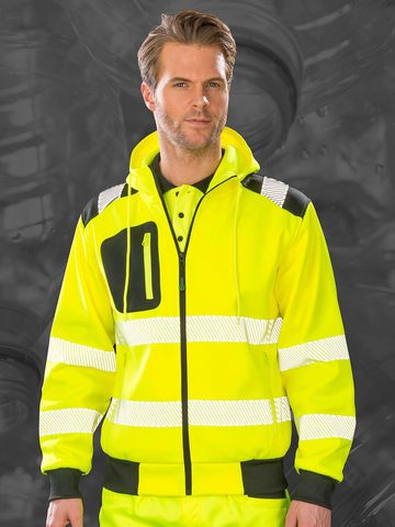 Sweat à capuche de sécurité robuste et recyclé avec fermeture éclair