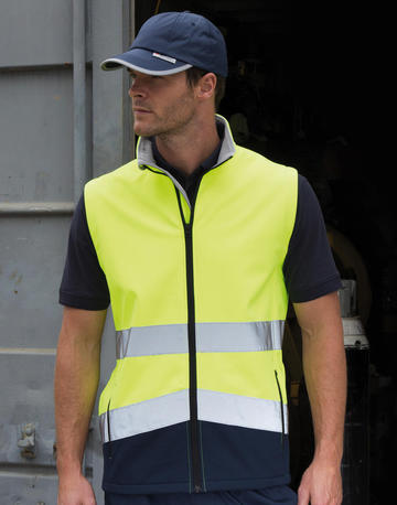 Gilet sans manches Softshell imprimable pour la sécurité 