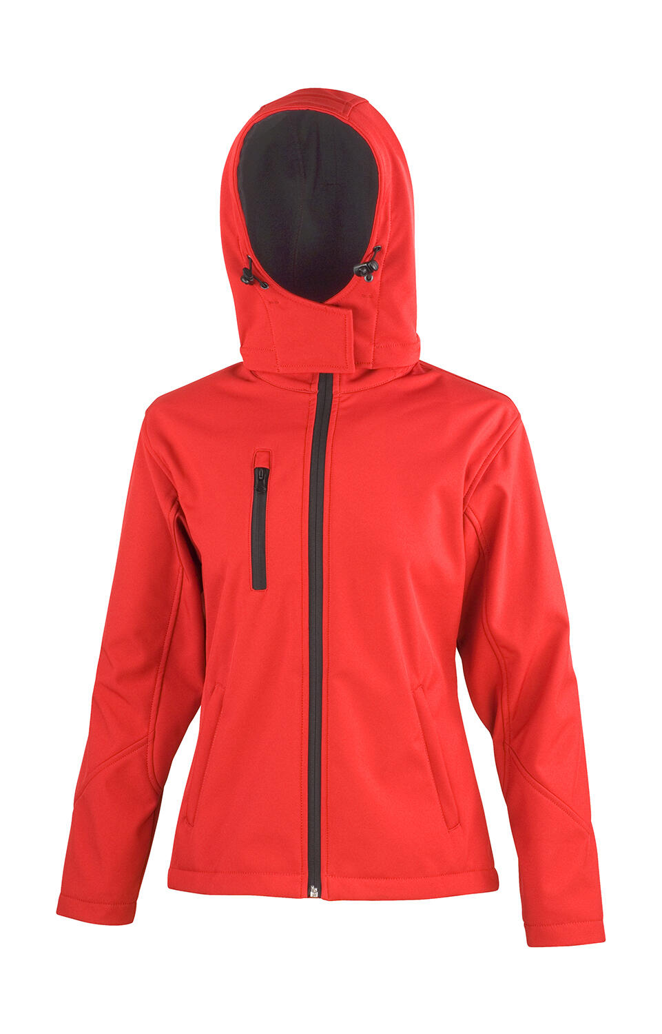 Veste softshell TX Performance pour femme avec capuche - Rouge/Noir