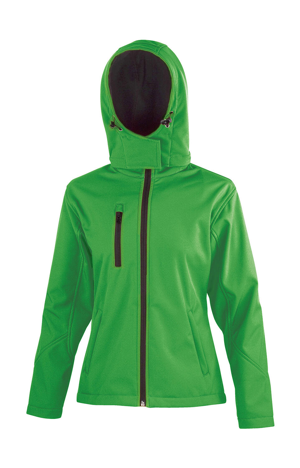 Veste softshell TX Performance pour femme avec capuche - Vert vif/Noir