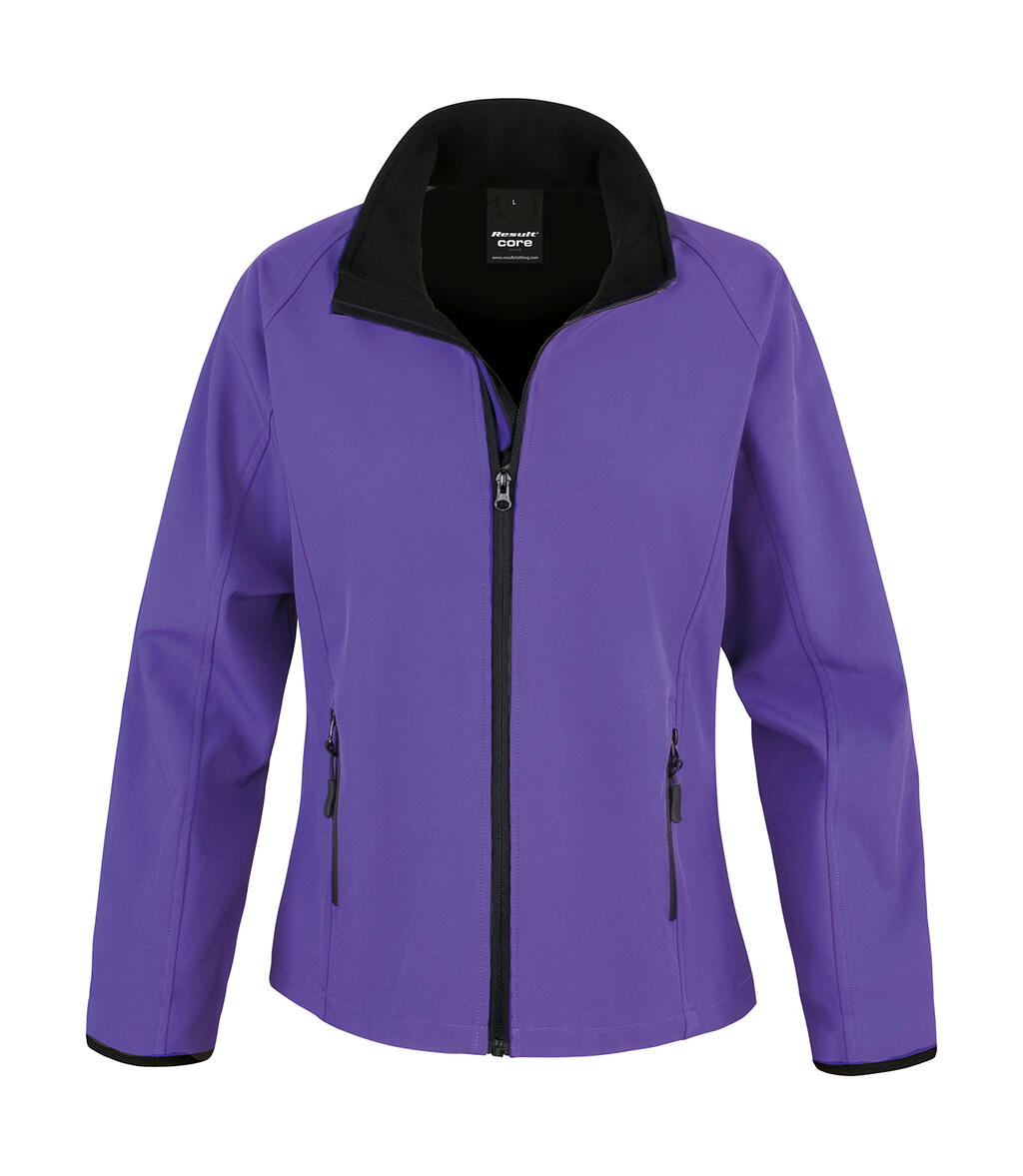 Veste softshell imprimable pour femme - 371 - VIOLET-NOIR