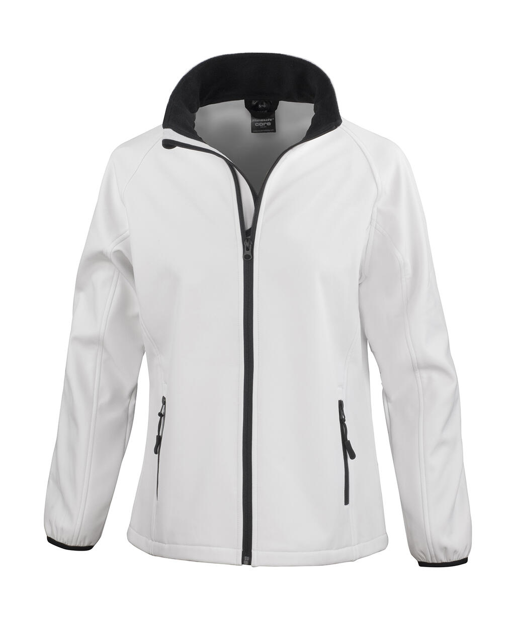 Veste softshell imprimable pour femme - 056 - BLANC-NOIR