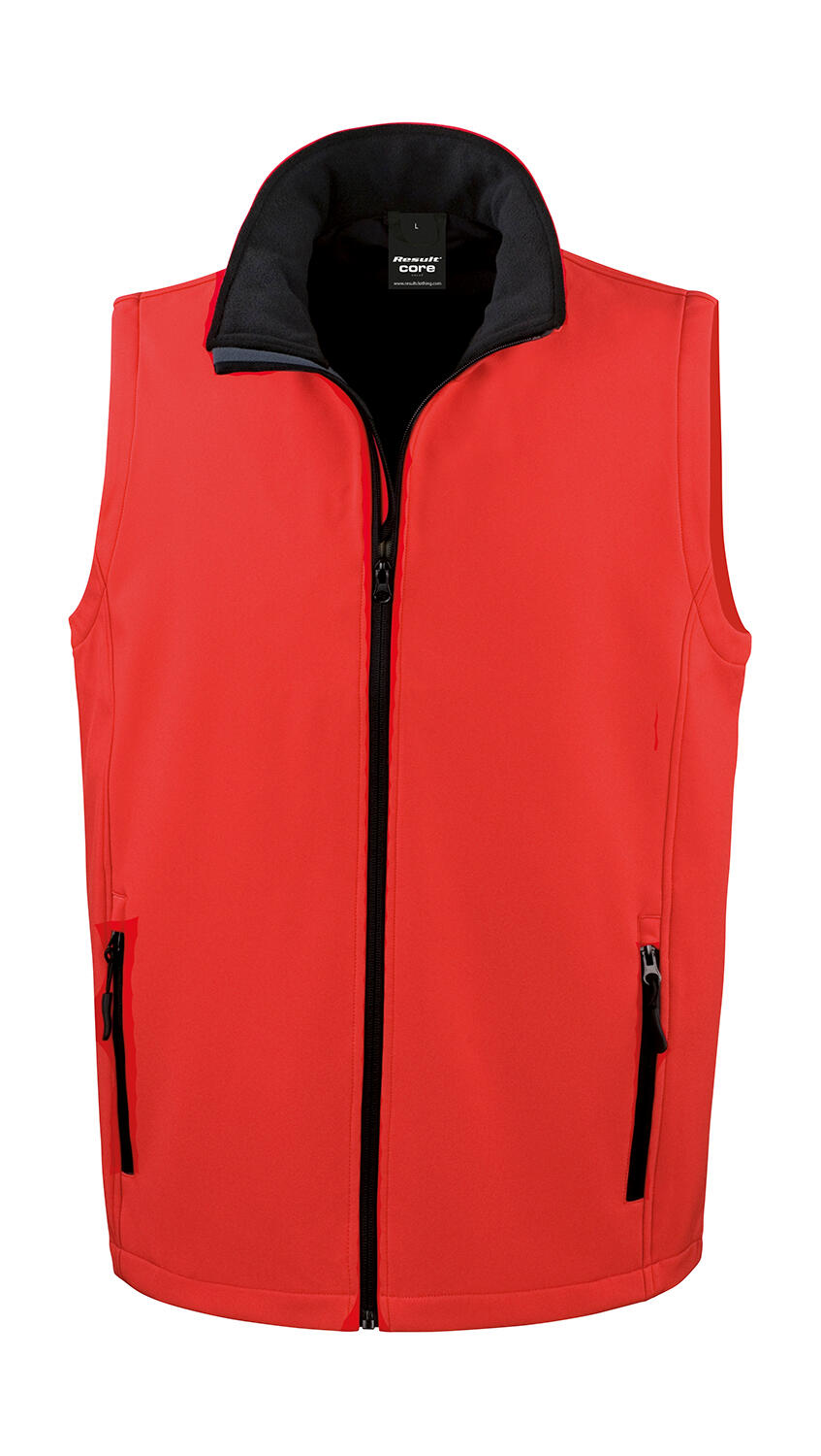 Gilet sans manches Softshell imprimable - Rouge/Noir