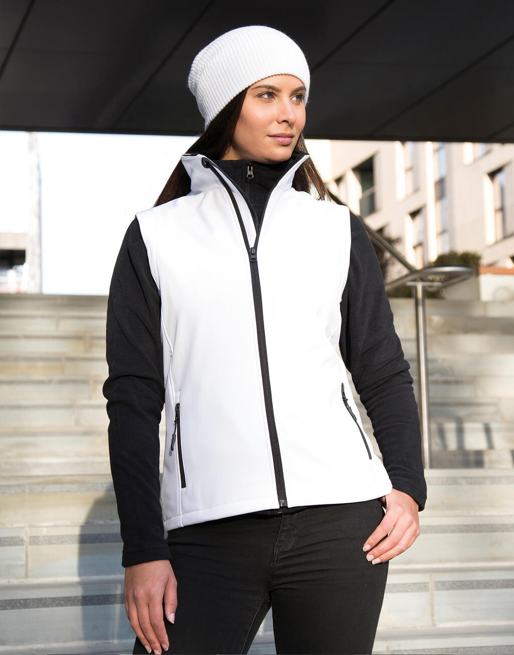 Gilet sans manches softshell imprimable pour femme